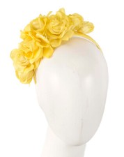 Yellow flower headband racing fascinator Max Alexander 100 AU Family Business
