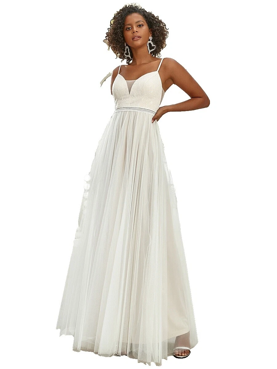 Vestidos de novia de encaje cintura Imperio