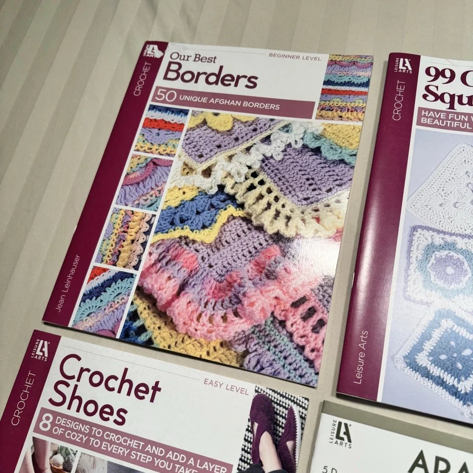 Вязание крючком книги бабушки квадраты афганцы обувь Baby Leisure искусства лот из 7 - Изображение 3 из 4