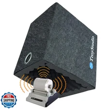 TroyStudio Portable Sound Proof Box, 16"x12"x16.2" Noise Reductio
