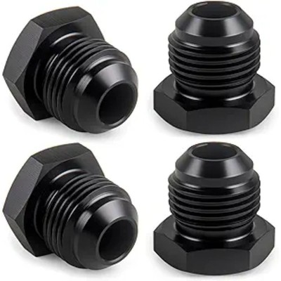 8AN Male Flare Blanking Plug Fitting Adapter Hex Aluminum Black 8AN