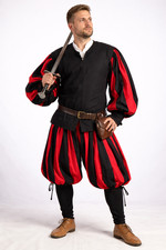 Men's Medieval Renaissance German Landsknecht Warrior Costume Tunic Top