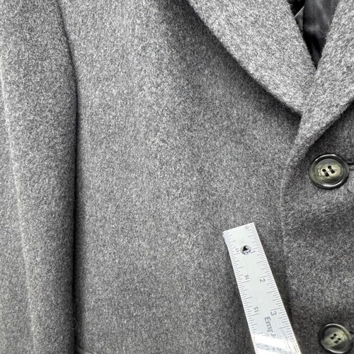 VINTAGE Bernard Shepherd Coat Men Large 42 Gray Over Cashmere England Lined - Picture 6 of 14