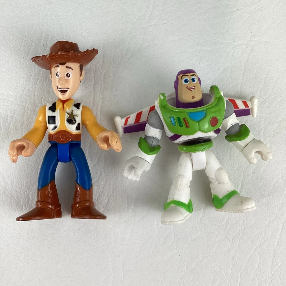 Imaginext Disney Toy Story Pizza Planet Delivery Truck Woody Buzz Figures 2011 - Image 3 of 4