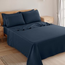 Luxury 6 Piece Bed Sheet Set 1800 Series Ultra Soft Deep Pocket Plain Sheets Set