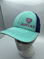 Ariat Youth Teal Pink Purple Mesh Adjustable Strap Cap Hat