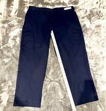 Lot Of 3 Cintas Comfort Flex 270-20 Navy Blue Cargo Work Pant 40x29 Relaxed Fit