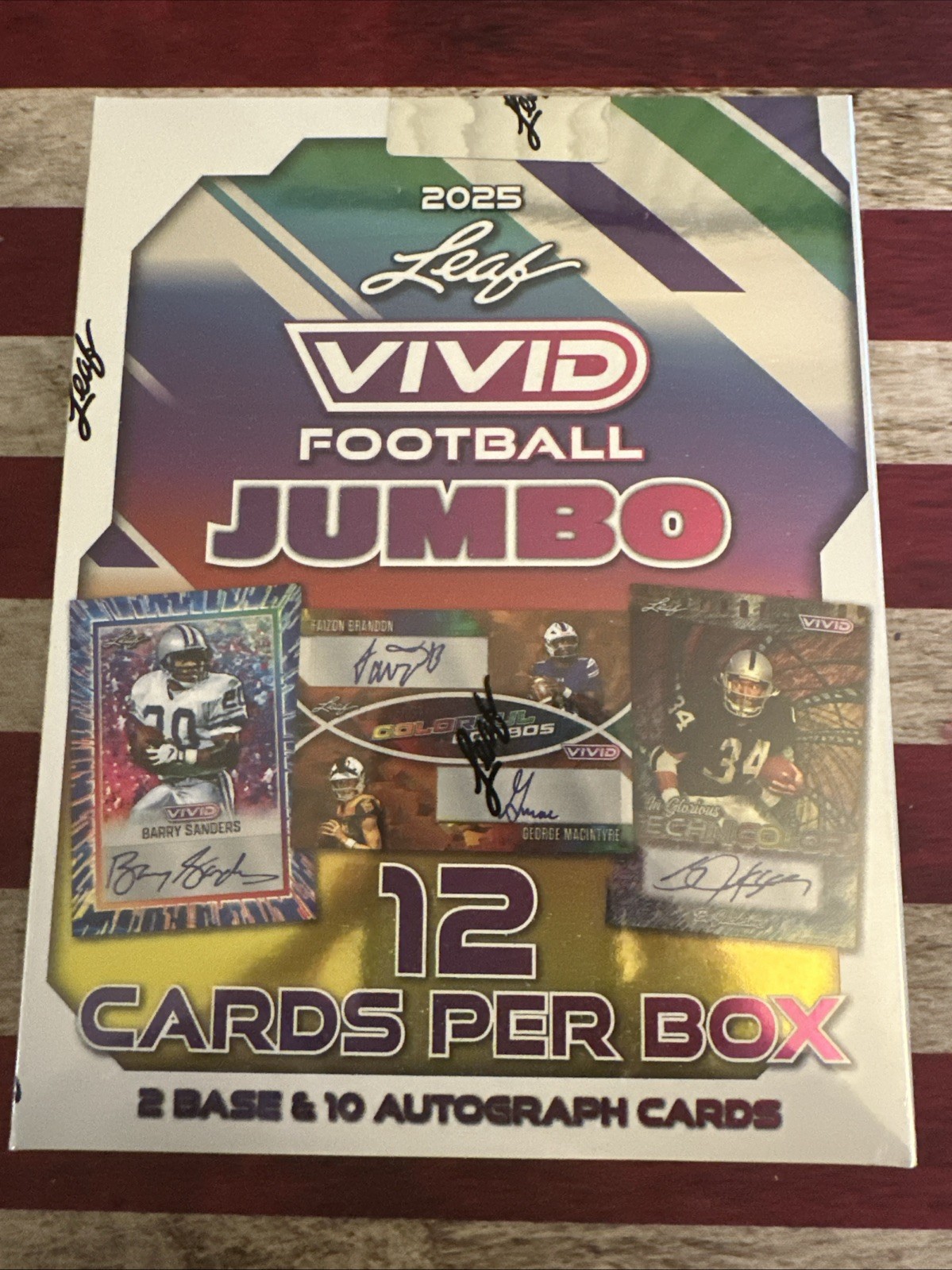 2025 Leaf Vivid Football Jumbo Box