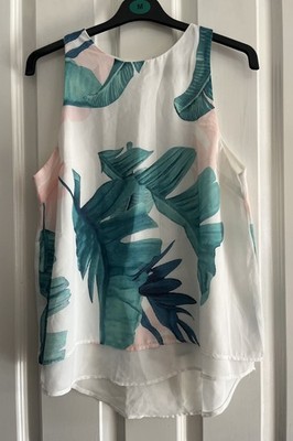 Yoins Ladies Floral Print Sleeveless Blouse Top - Size Medium 