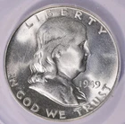 1949 S Franklin Half Dollar ANACS MS63 - Low Mintage Key, Brilliant White PQ