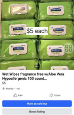 FitRight Fragrance Free Wet Wipes, Green, 100...