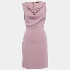Gucci Pink Crepe Cowl Neck Mini Dress S