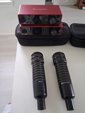 2 Electro-Voice RE320 mics and 2 Focusrite Sc...
