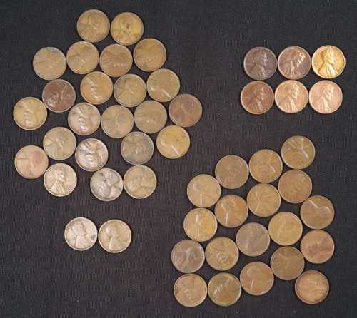 50 - 1932-D Lincoln Wheat Cents with 50% XF to AU - Very Nice Higher Grade Roll!