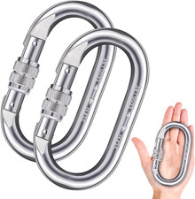 Heavy Duty Carabiner Clip Climbing Carabiner 25Kn 5600Lbs ,Hook with Screwgate M
