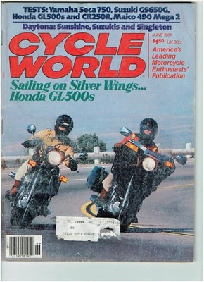 June 1981 Cycle World motorcycle magazine Maico 490 Honda CR250 Yamaha Seca - Image 1 of 3