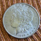 1889 Morgan Silver $1 Dollar No Mint Mark 90% Silver Money Coin