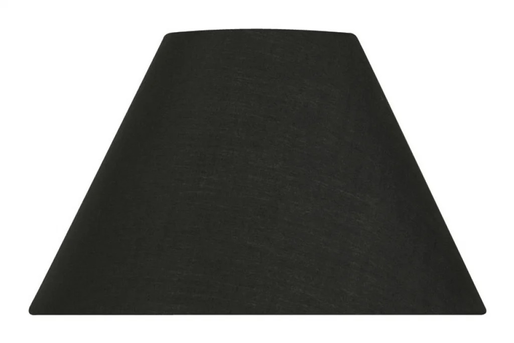 Lampshade Black 8"" Coolie Premium Cotton 200mm Oaks Lighting S501/8 BK