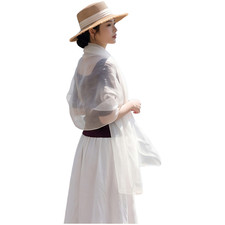For Premium Silk Shawl for Women - Plain For weave Lightweight Scarf 174x71cm