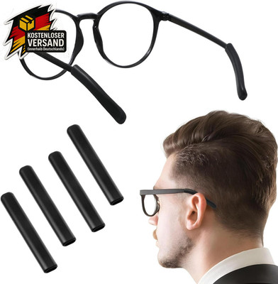 Silikon Brillenbügel Halter Rutschfest für Sonnenbrille und Lesebrille 4er Pack