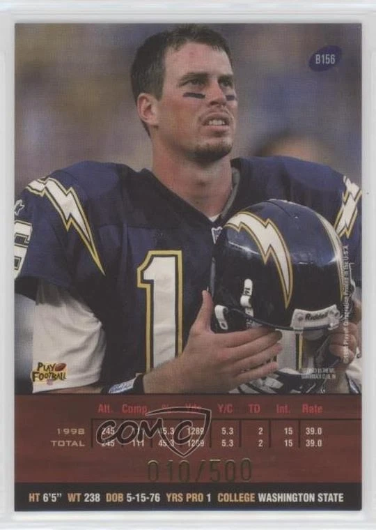 1999 Playoff Prestige SSD Repeat Performers Spectrum Blue /500 Ryan Leaf #B156 - Image 2 of 2
