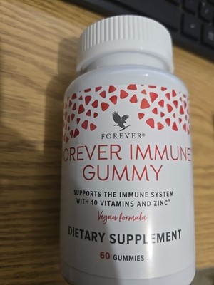 NIB Forever Living Forever Forever Immune , 60 gummies, EXP. 9/2025, 10 vitamins