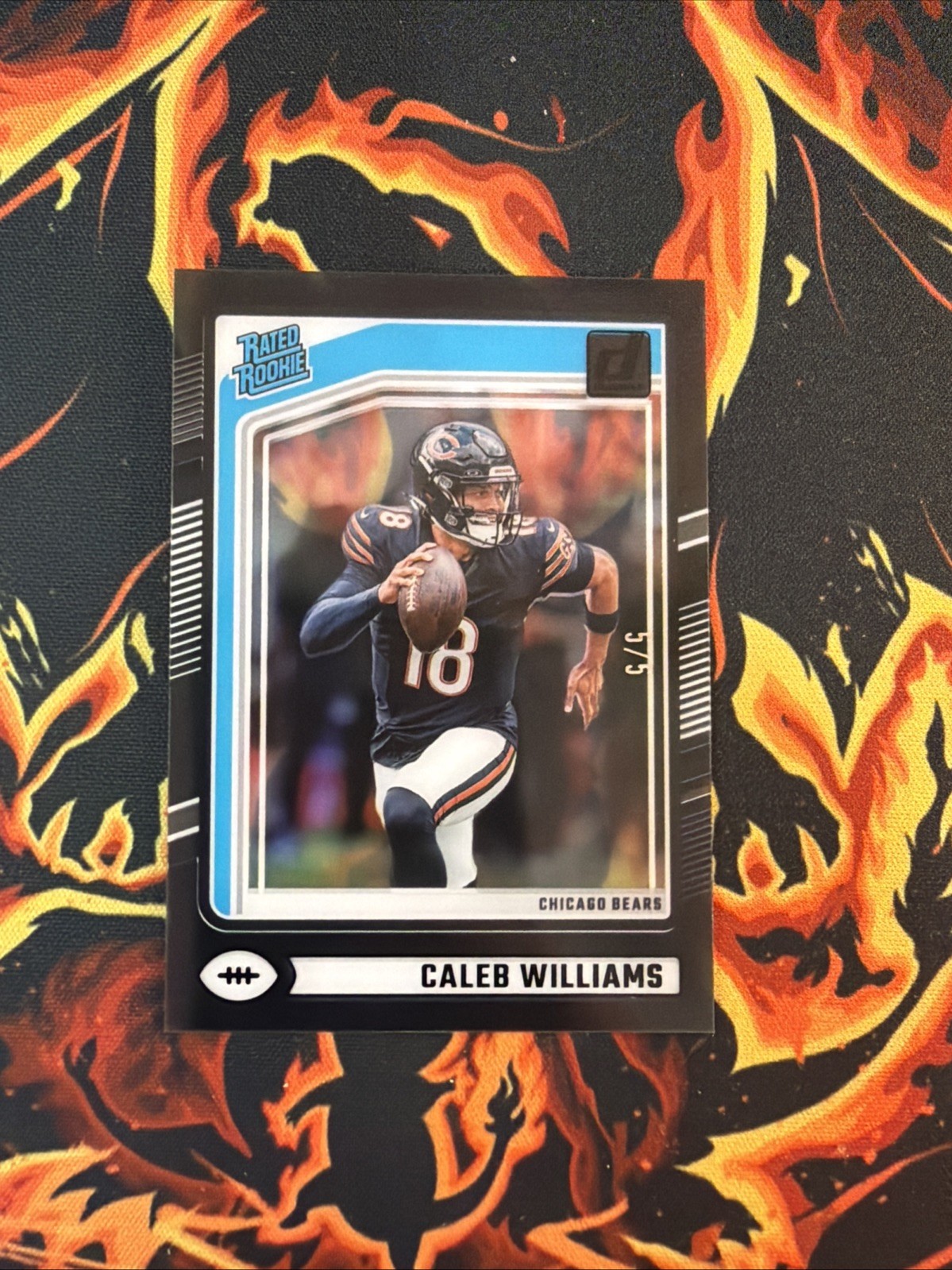 2024 CALEB WILLIAMS DONRUSS CLEARLY RATED ROOKIE BLACK /5