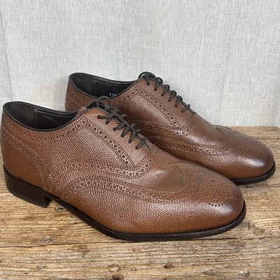 NWOB Florsheim Lexington Oxford Shoes Leather Cognac Pebble  display picture 3