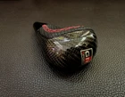 TOYOTA GR SPORT SHIFT KNOB A/T CARBON RED STITCH FOR TOYOTA FORTUNER REVO CAMRY