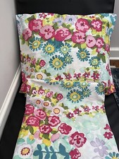 Pottery Barn Teen Bright Color Pink Floral Flower Twin Duvet Cover 2 Pc
