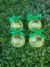 Inspired Grinch Christmas ornaments set of 4 handmade new