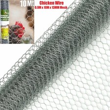 PVC Coated Wire Mesh Fencing 10M x 0.9M Height Green Galvanised Garden Fence