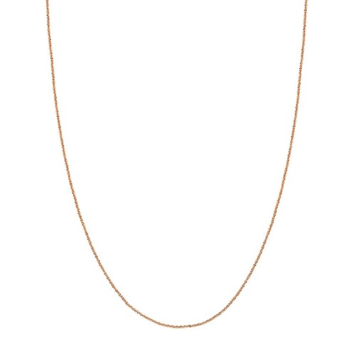 Goldum NYC 14k Pink Rose Gold Solid Box Chain Necklace – Adjustable Up To 22 Inches