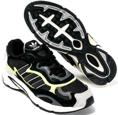 NEW Adidas F97209 Temper Run Black Glow Retro Running Sneaker Shoes Men's 10.5