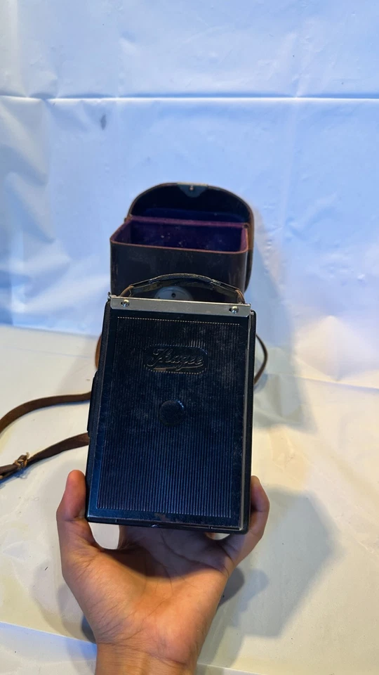 Cámara Plegable Ihagee De Colección con Estuche de Cuero Original - Rara Coleccionable Foto 3 de 4