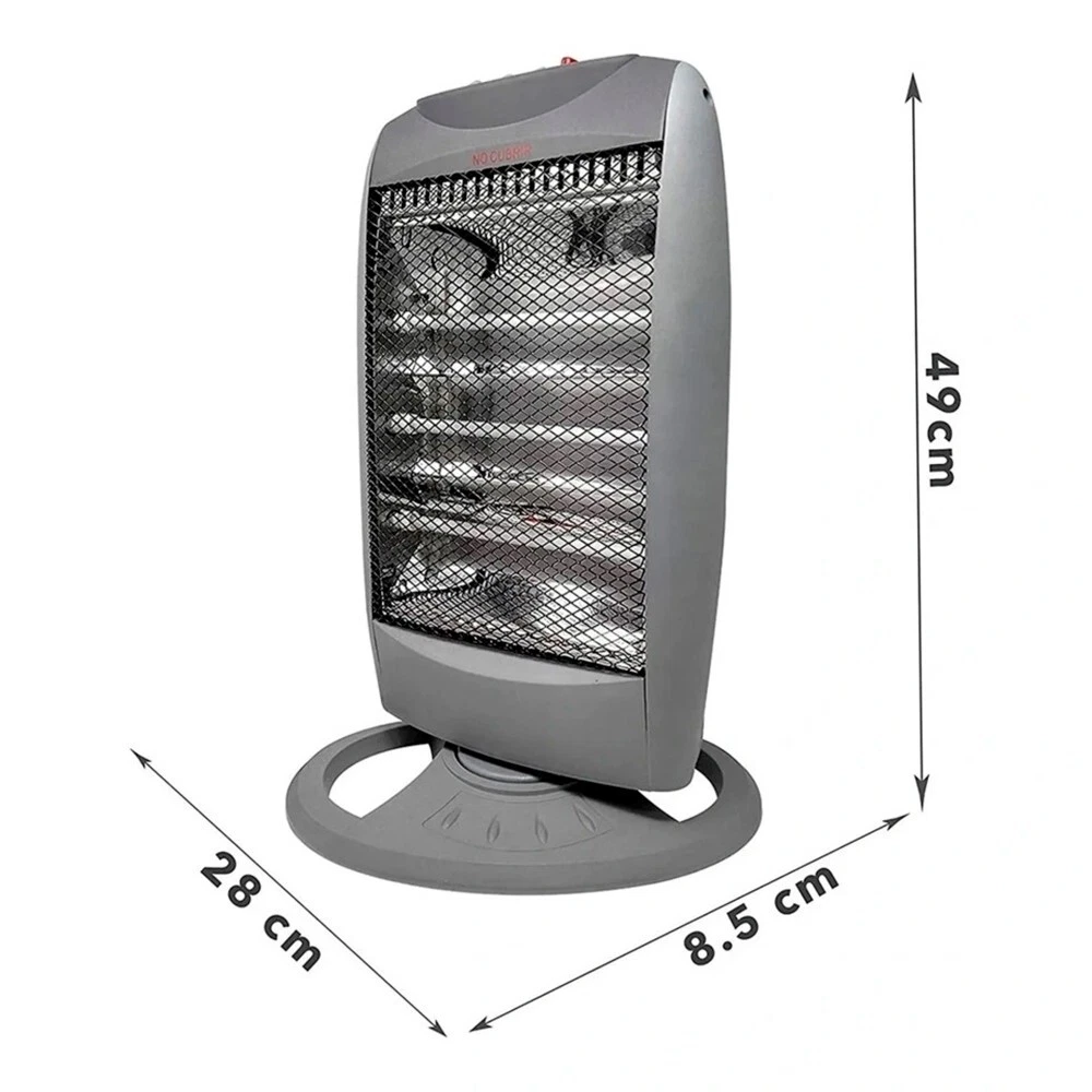 Estufa eléctrica con 3 niveles de potencia 400/800/1200W | 3 tubos de cuarzo