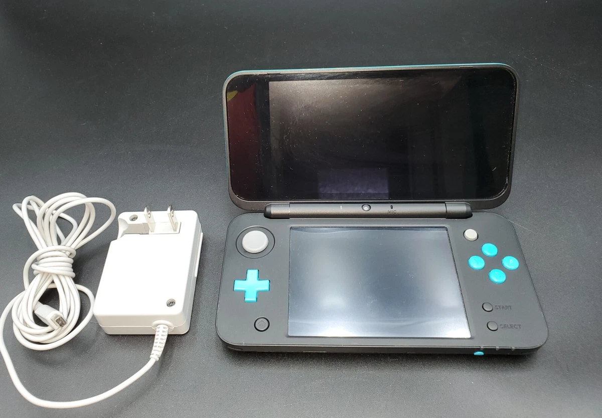 NINTENDO 3DS / 2DS XL JAN001 GAME CONSOLE BLACK & TEAL TURQUOISE 8GB