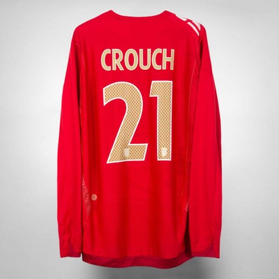 2006-2008 England Umbro Away Shirt #21 Peter Crouch Soccer Football