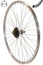 REDONDO 28 Zoll Hinterrad Laufrad Hohlkammer V-Prof Felge + 6-fach Kranz Silber