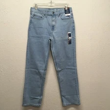 George Jeans Mens 30x30 Blue Denim Regular Fit Straight Leg Stretch Light Wash