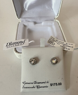 Diamant Pracht echter Diamant Sterling Silber Ohrstecker Kohl s