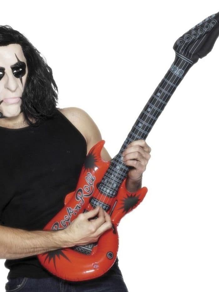 Inflatable Guitar Fancy Dress Accessory 1980s
