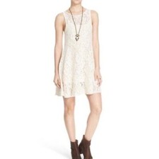 Free People Ivory Lace Sleeveless Dress Small