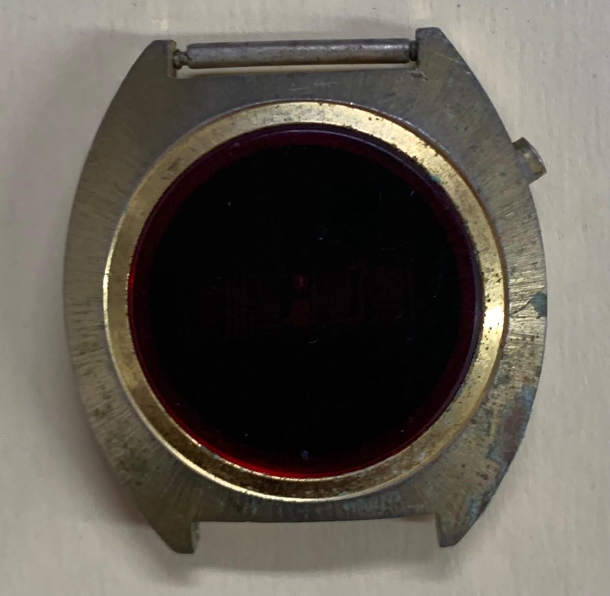 Rare BOWMAR Gold Vintage LED Digital Mens Watch - Untested, Needs