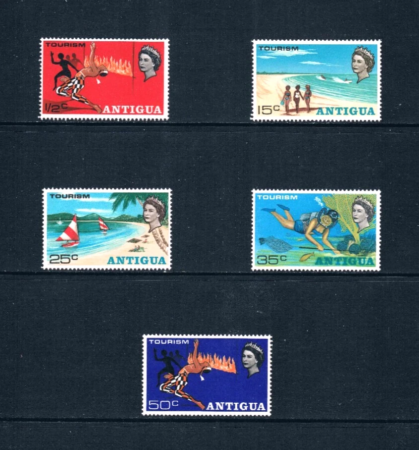 1.5x  $1.70 Scott Value - 1968 ANTIGUA Tourism Caribbean Islands CV MNH NH UMM - Image 3 of 4