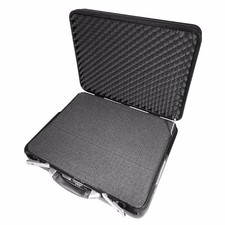 XL Notebook Laptopkoffer Computer Präsentationskoffer mit Schaumstoffset 69378