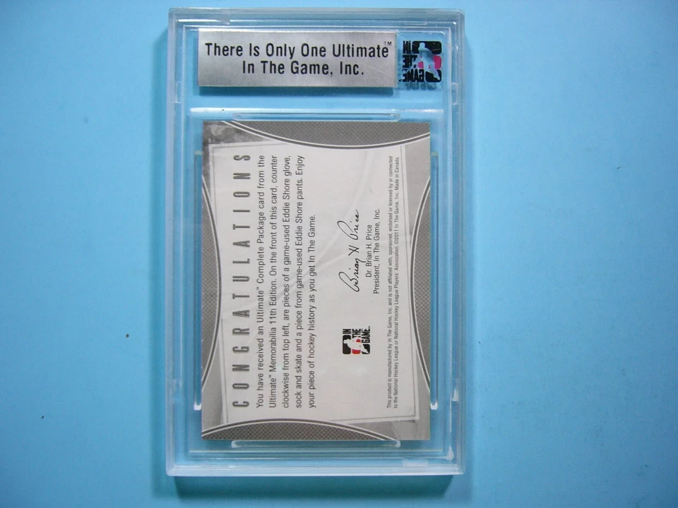 2011/12 IN THE GAME ITG ULTIMATE MEMORABILIA COMPLETE PACKAGE EDDIE SHORE  05/09 - Image 2 of 4