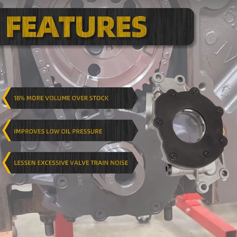 Bomba de aceite M295HV de alto volumen para GM Chevrolet LS1 LS2 4,8 L 5,3 L 5,7 L 6,0 L Foto 4 de 4