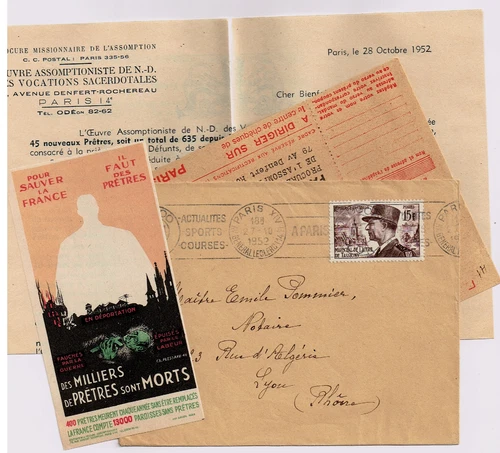 LETTER FROM THE PROCURURUR MISSIONAIRE DE L’ASSUMPTION // MANDATE payment card
