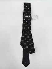 DKNY Neck Tie Silk Black NYC Signs Men NEW NWT N22
